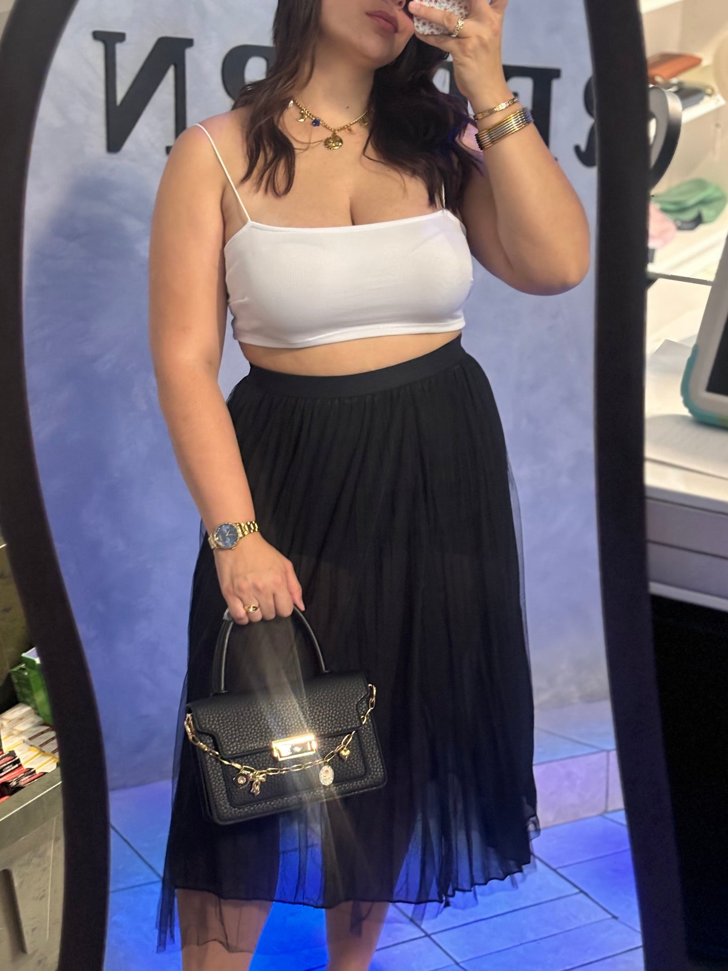 HIGH RISE TULLE SKIRT