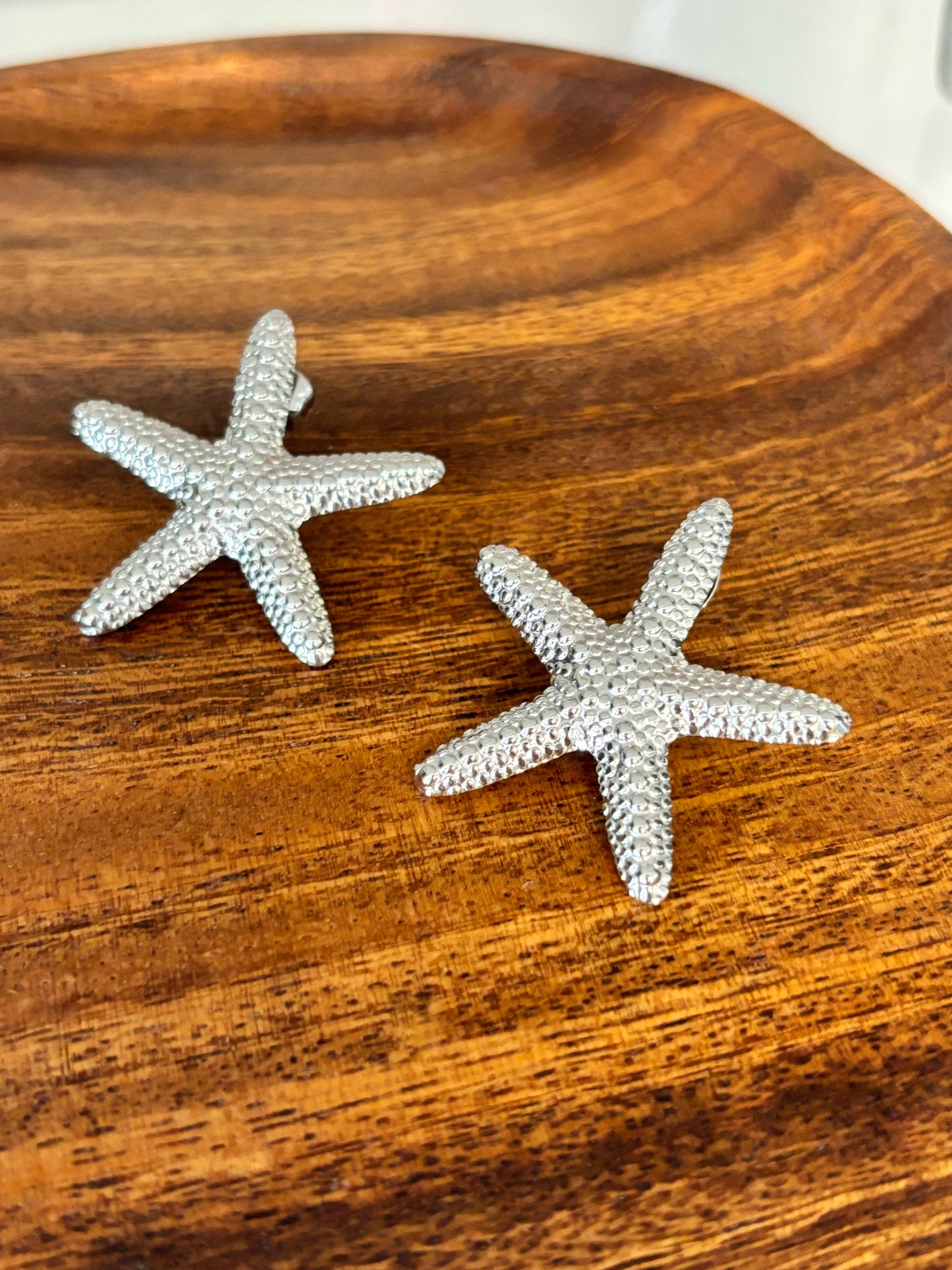 SILVER STARFISH EARRING S/S
