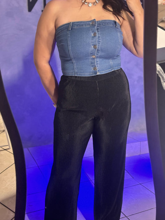 DENIM TUBE TOP