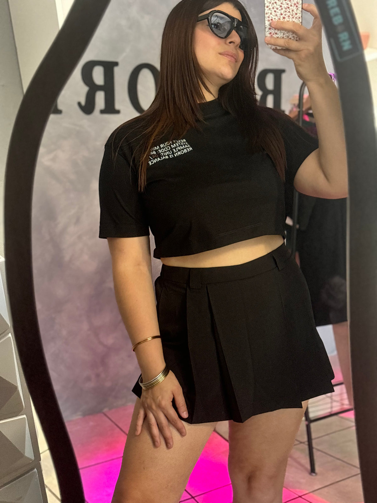 BLACK SKORT