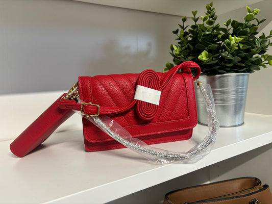 MINI CRYSTALS BAG RED