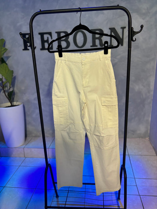 IVORY CARGO PANTS