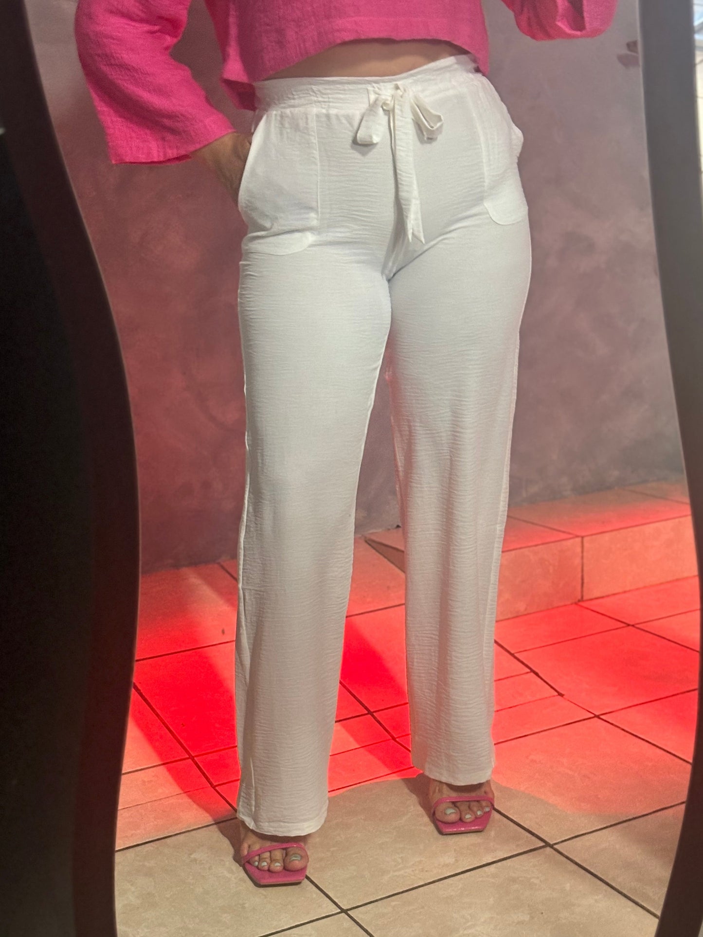 STRAIGHT PANTS OFF WHITE