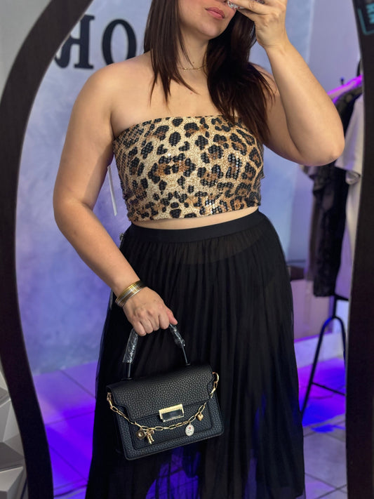 LEOPARD TUBE TOP
