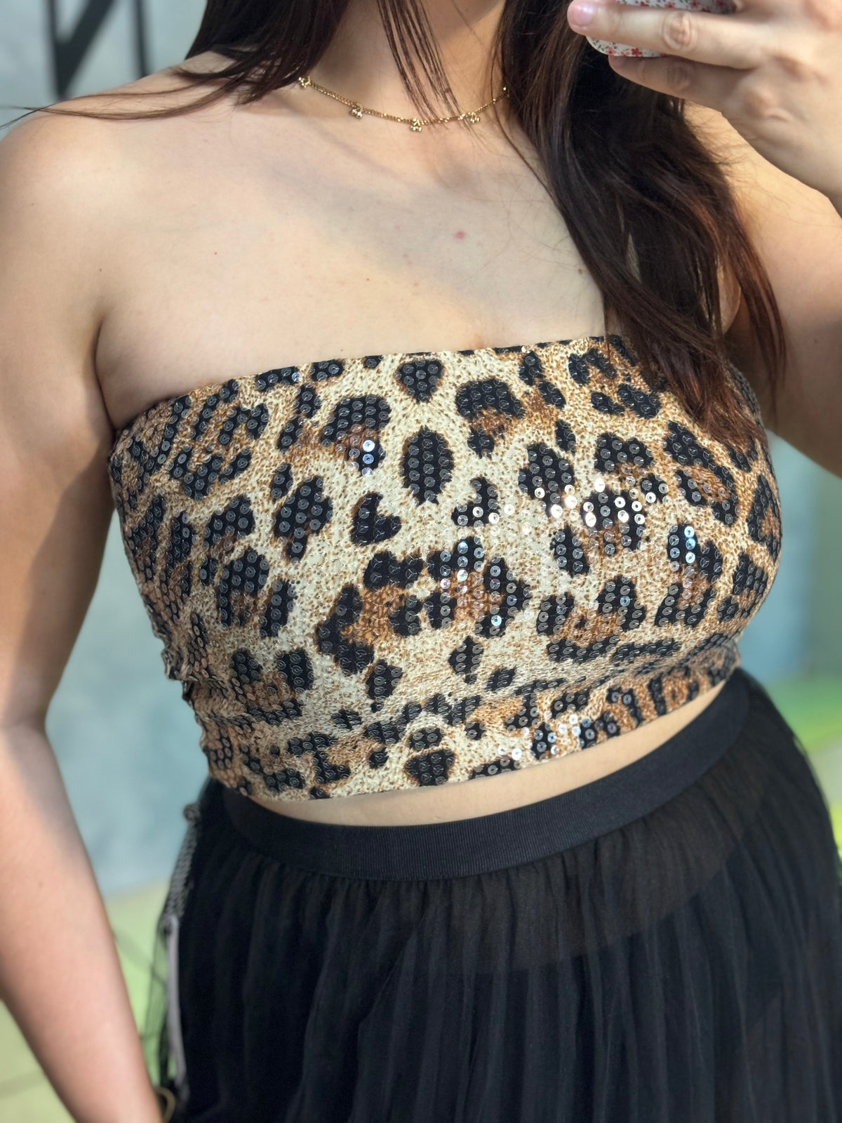 LEOPARD TUBE TOP