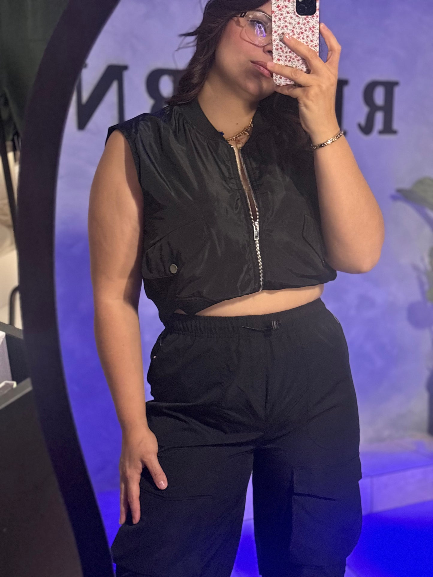 BLACK BOMBER VEST