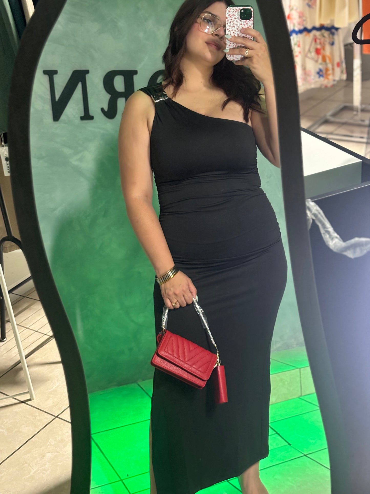 ONESHOULDER BLACK DRESS