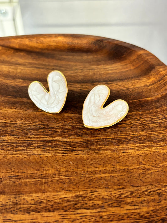 HEART EARRINGS S/S