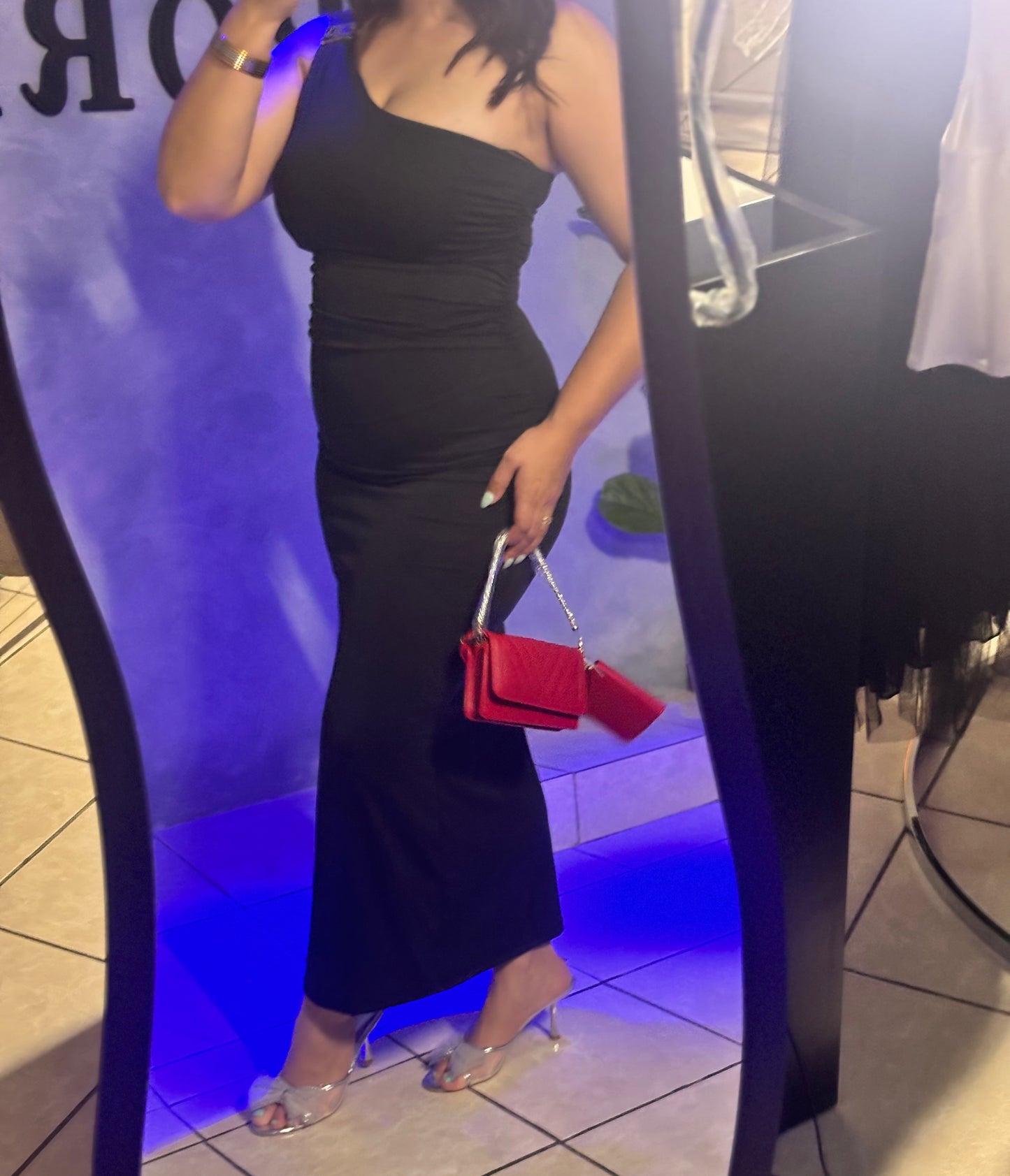 ONESHOULDER BLACK DRESS