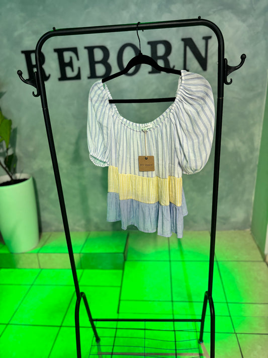 MULTICOLOR STRIPED TOP