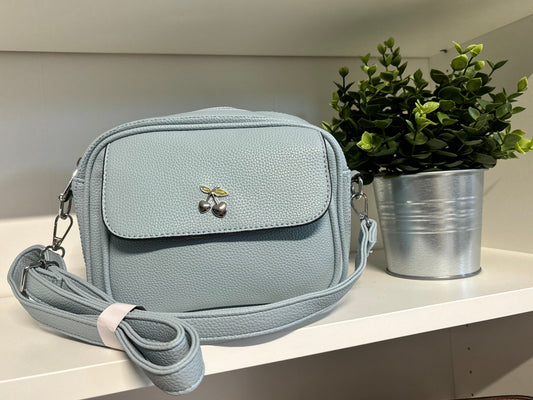 SILVER CHERRY BLUE BAG
